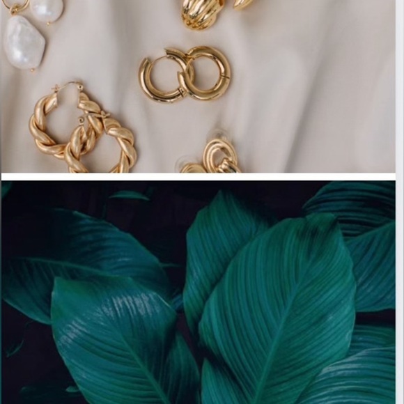 Zara bohemian metallic floral earrings NWT✨✨✨ - Picture 4 of 8